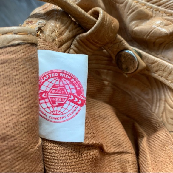 Vintage genuine cowhide leather crossbody bag/wallet - Picture 6 of 12